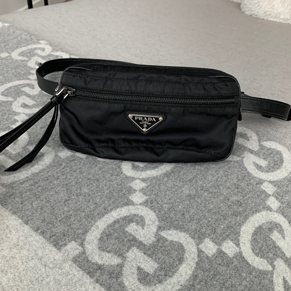Prada nylon and saferino leather belt bag